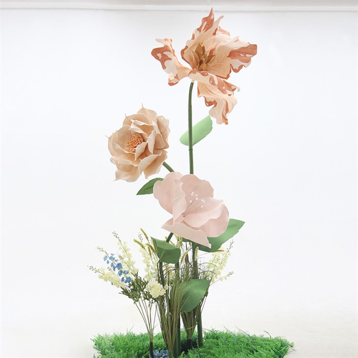 Cyfuniad blodau papur ewyn enfawr